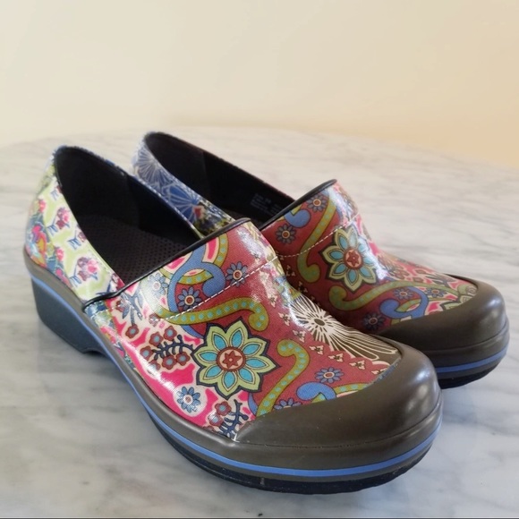 Dansko Shoes - Dansko Pro Slip Resistant Floral Clogs